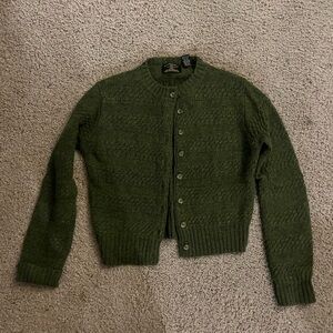 American Eagle Women’s Green Wool Button-Up Cardigan